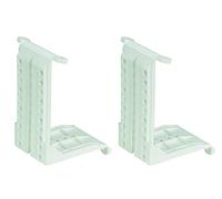 Hettich Adaptador de techo (1 par, herraje para montaje de perfiles de puerta corredera, capacidad de carga 50 kg/par, plástico blanco, para más espacio de almacenamiento) 9219926