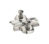 Hettich Placa de montaje Sys.9000 Intermat de fundición a presión de zinc de 0 mm Tornillos Euro premontados