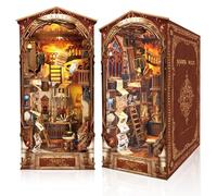 heuchaey Book Nook DIY Kit,3D Mágica Booknook, Miniature Dollhouse, Puzzle 3D de Madera, con protección y LED, para Adolescentes Adultos, Decoración de Estantería, Regalo Creativo