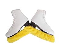 HEUchuan Funda para Patines de Hielo 1 Pair Ice Skating Figure Skate Blade Cover Soft Dustproof Shoes Covers Protector(Yellow S)