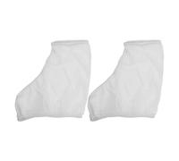 HEUchuan Fundas para Patines de Patinaje artístico Cubierta de Bota patín Terciopelo elástico, Protector Absorbente Agua for Patines Hockey, Accesorios Patinaje artístico, antiarañazos(WhiteM)