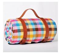 HEUchuan Manta de Picnic Esterilla Impermeable for Picnic al Aire Libre, Manta for Acampar en la Playa, colchoneta for Dormir con Rayas a Cuadros de Colores(Style 11,200x200cm)