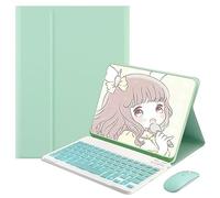 HEUCYL Estuche para Teclado para Lenovo Tab P11 Plus 2021 & P11 2020 11 Pulgadas TB-J606F/TB-J606X/TB-J616F, Magnético Extraíble 7 Colores Retroiluminado Español Ñ Teclado con Mouse,Mint Green