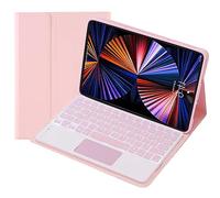 HEUCYL Funda con Teclado para Tableta Lenovo Tab P12 12,7 Pulgadas TB370FU 2023, Teclado Español Ñ con Panel Táctil Retroiluminado Inalámbrico Desmontable 7 Colores, Estuche Ultrafino,Rosado
