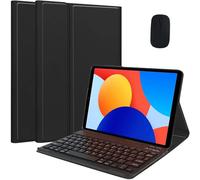 HEUCYL Funda Teclado para Xiaomi Redmi Pad SE 8.7 Pulgadas 2024, Teclado Español Ñ Inalámbrico Bluetooth Desmontable Magnético, Funda Ultra Delgada Y Ligera con Soporte Y Ratón