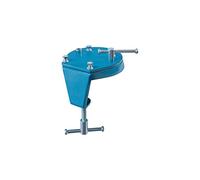 Heuer 119103 - Pinza rotativa, abrazadera de mesa giratoria 2 en 1, fijación flexible, peso: 10 kg, fuerza: 10-60 mm, Azul