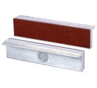 Heuer Mordazas para tornillo de banco (mordazas de protección, aptas para tornillo de banco de 100 mm, perfil angular y paralelo plano, material: aluminio, fibra) 111100