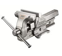 HEUER tornillo de banco 140 mm - con mordazas intercambiables (totalmente galvanizado, dimensiones 47,5 x 14 x 19,2 cm, peso 16 kg, material acero) 101143