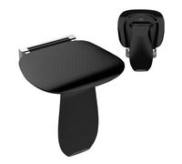 Heuffe Asiento de Ducha Abatible de Pared con Pata Soporte - 200kg Capacidad Antideslizante, Silla Plegable para Personas Mayores (Negro)