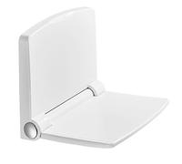 Heuffe Asiento de Ducha Abatible Grueso con Respaldo de Pared - 200kg Capacidad Antideslizante, Silla Plegable para Personas Mayores, Blanco