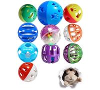 HEUHAI Paquete de 10 bolas interactivas de conejo resistentes, material de polipropileno seguro, juguetes de conejo para mascotas fáciles de limpiar para actividades en interiores y exteriores