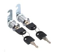 Heuskay 4 cerraduras de leva para gabinete, cerradura de cilindro de metal, llave igual, cerradura de cajón con 2 placas de bloqueo diferentes (40 mm)