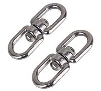 Heuskay M10 Giratorio de Acero Inoxidable,Gancho De Ojo Giratorio de Doble Extremo,Grillete Giratorio,360 ° Accesorio Colgante para Silla de Hamaca