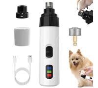 Heusom Silent Groom Pro Nail Grinder, 2025 New Heusom Dog Nail Trimmer, USB Rechargeable Pet Paws Grooming Smoothing Tool for Dogs and Cats (1 Set+1 Replacement Head)
