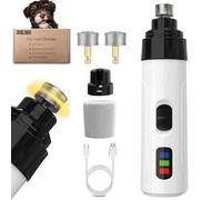 Heusom Silent Groom Pro Nail Grinder, 2025 New Silent Groom Pro Nail Grinder, USB Rechargeable Dog Nails Grinder, Suitable for Small and Medium Dogs (1 Set+2 Grinding headad)