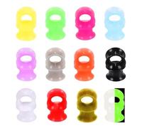 Heuvipens Juego de 24 dilatadores de oreja de silicona flexible de color caramelo sólido de 6 a 25 mm, Silicona, Silicona