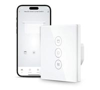 HeuxGir Smart Roller Shutter Switch, control de persiana con Alexa/Google Home/Smart Life Compatible, temporizador y control de voz con LED controlable, requiere conductor cero, paquete de 1
