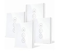 HEUXGIR Smart Roller Shutter Switch with Percentage Function,WIFI Rolladensteuerung Timer Switch Voice Control,Compatible with Alexa/Google Home,Blinds Roller Shutter Control Requires Zero, Pack of 4