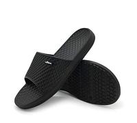 HEVA Sandalias de Punta Descubierta para Hombre Ducha y Baño Zapatillas EVA Playa Chanclas （42 Negro）