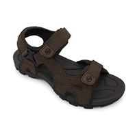 HEVA Sandalias Deportivas para Hombre Verano Exterior Senderismo Cuero de Playa Zapatillas de Montaña (43 EU Marrón)