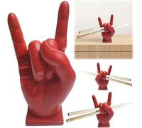 HEVANCIE Soporte para baquetas de mano, soporte de resina para baquetas de mano, soporte creativo para baquetas de batería, soporte para baquetas de decoración del hogar