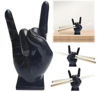 HEVANCIE Soporte para baquetas de mano, soporte de resina para baquetas de mano, soporte creativo para baquetas de batería, soporte para baquetas de decoración del hogar