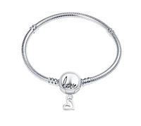 Hevdlt Pulsera de plata de ley 925 para mujer, pulsera de cadena de eslabones de serpiente, ideal como regalo de San Valentín, Día de la Madre, cumpleaños o Navidad para novia, esposa o mamá, 7,1in/18