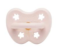HEVEA Chupete de goma natural de colores con pigmentos naturales, de origen vegetal, libre de plásticos, libre de BPA y aprobado su contacto con comida (Powder pink, 0-3 meses, tetina ortodóntica).