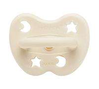 HEVEA Chupete de goma natural de colores con pigmentos naturales, de origen vegetal, libre de plásticos, libre de BPA y aprobado su contacto con comida (Milky White, 3-36 meses, tetina ortodóntica).