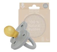 HEVEA Chupete de goma natural de colores con pigmentos naturales, de origen vegetal,libre de plásticos,ecológico,libre de BPA y aprobado su contacto con comida(Gorgeous Grey, 3-36 meses, ortodóntica)
