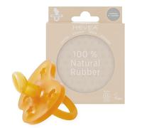 HEVEA Chupete de goma natural, de origen vegetal, libre de plásticos, ecológico, libre de BPA y aprobado su contacto con comida. (Tetina con forma ortodóntica 0-3 meses)