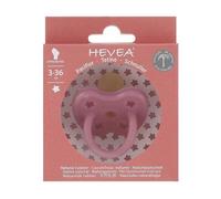 Hevea Chupete Redondo 0 3M Rosa Goma Natural 1ud