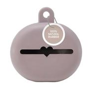 HEVEA Funda de goma natural para chupete, 100 % goma natural, diseño danés higiénico para chupetes y tetinas de biberón, se fija fácilmente a bolsas y cochecitos, sin BPA, vegano, beige tostado