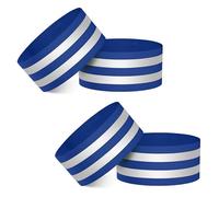 Heveer Brazaletes Reflectantes de Alta Visibilidad Bandas Reflectantes Elásticas para la Noche Correr Caminar Ciclismo 4 Piezas Azul