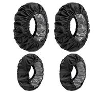 Heveer Cubierta de Rueda para Cochecito Infantil Fundas para Ruedas de Bebé Accesorios a Prueba de Polvo para Cochecitos 4 Piezas Negro