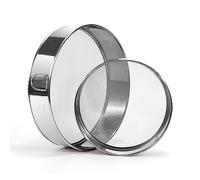 Heveer Tamiz de Harina de Acero Inoxidable 304 Tamizador Reposteria Malla 40/60 para Harina Azúcar en Polvo Cacao en Polvo 2 Piezas 15/20cm