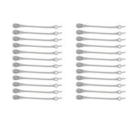 HEVSTIL Paquete de 24 cordones elásticos perezosos, cordones de silicona perezosa sin corbatas, cordones elásticos para zapatillas de deporte, color gris