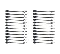 HEVSTIL Paquete de 24 cordones elásticos perezosos - Cordones de silicona sin ataduras, Negro -, 110×90mm