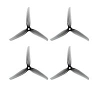 HEVSTIL Paquete de 4 hélices Nazgul F5, hélices Nazgul F5 de 5.1 pulgadas, hélices de tres cuchillas CW CCW Freestyle para marcos XL5 DC5 FPV, gris transparente
