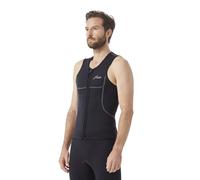 Hevto Chaleco de neopreno para hombre, 3 mm con cremallera frontal, sin mangas, para surf, natación, kayak, SUP Jet Ski (hombre, negro, XS)