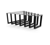 HEVVA Graz - Patas de muebles de 25 cm de altura (20/25/30/35/40/45/50 cm, 2 unidades, color negro, 40 cm)