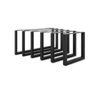 HEVVA Graz - Patas de muebles de 25 cm de altura, 20/25/30/35/40/45/50 cm - Patas para muebles, patas de armario, patas para armario, sofá, sofá, cama o aparador | (1 pata para muebles, negro, 45 cm)