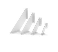 HEVVA Lichttenberg - Soporte para estanterías (10/15/20/25 cm, 2 unidades, color blanco, 10 cm)