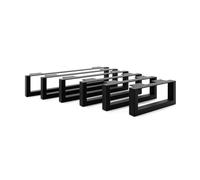 HEVVA Patas para muebles de 10 cm de alto, 20/25/30/35/40/45/50 cm - Graz - Patas para muebles, armario, base para armario, sofá, cama o aparador - 45 cm, 1 pata - Negro