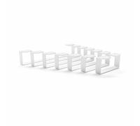 HEVVA Patas para muebles de 10 cm de alto, 20/25/30/35/40/45/50 cm | Luxemburgo | Patas para muebles, patas de armario, base para armario, sofá, sofá, cama o aparador | (1 x pata - blanco, 35 cm)