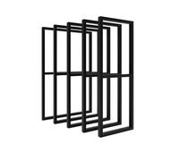 HEVVA - Soporte doble lavabo (75 cm de alto, cuello de 25/30/40/45/50 cm, patas de 2 lavabos, color negro, 35 cm)
