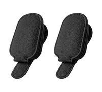 Hevysuo 2 Pieza Soporte Gafas Coche Clip Magnético,Soporte para Gafas de Sol para Coche,Soporte Multifuncional para Gafas de Coche,Adecuado para Todos Los Vehículos,Negro