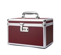 HEWEI WORKS Botiquin medicamentos casa, Medicinas y seguridad en el hogar, Caja multiusos equipada con cerraduras, Incluye caja de pastillero portátil de bolsillo (Brown, mediano)