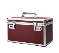 HEWEI WORKS Botiquin medicamentos casa, Medicinas y seguridad en el hogar, Caja multiusos equipada con cerraduras, Incluye caja de pastillero portátil de bolsillo (Brown, grande)