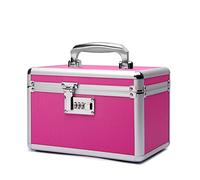 HEWEI WORKS Botiquin medicamentos casa, Medicinas y seguridad en el hogar, Caja multiusos equipada con cerraduras, Incluye caja de pastillero portátil de bolsillo (Pink, Pequeña)